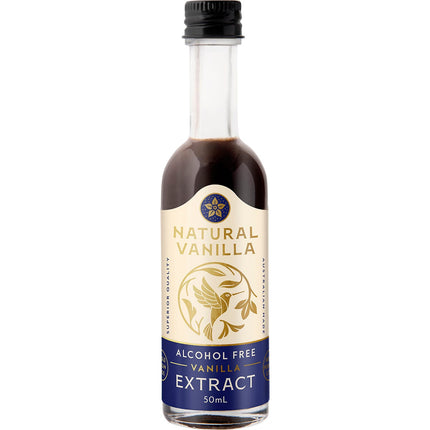NATURAL VANILLA COMPANY Alcohol Free Vanilla Extract 50ml | Baking Ingredient