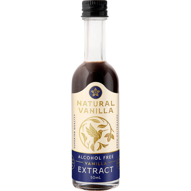 NATURAL VANILLA COMPANY Alcohol Free Vanilla Extract 50ml | Baking Ingredient