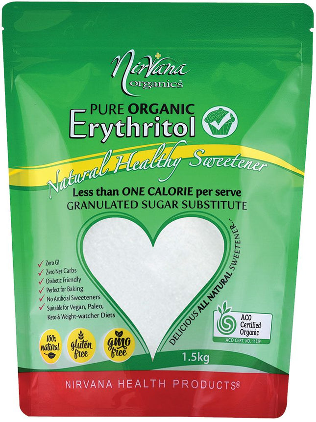 NIRVANA ORGANICS ERYTHRITOL ORGANIC 1.5KG