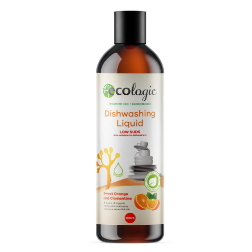 ECOLOGIC SWEET ORANGE ALL NATURAL DISHWASHING LIQUID ~ 500ML