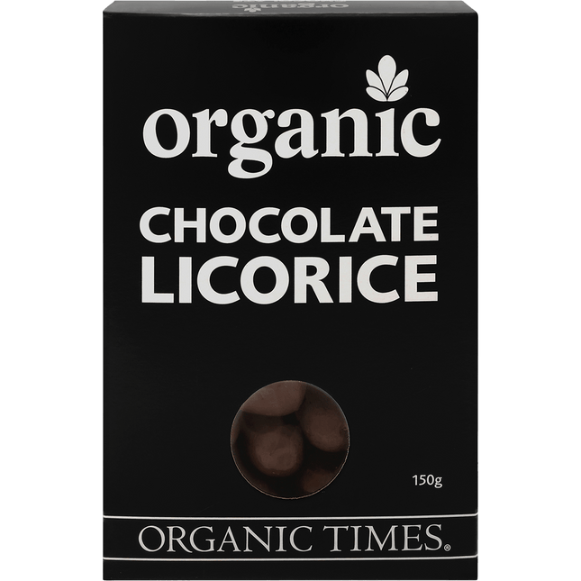 Organic Times Milk Chocolate Licorice 150g