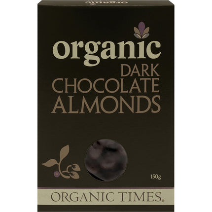 ORGANIC TIMES Dark Chocolate Almonds 150g