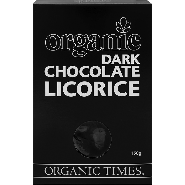 Organic Times Dark Chocolate Licorice 150g