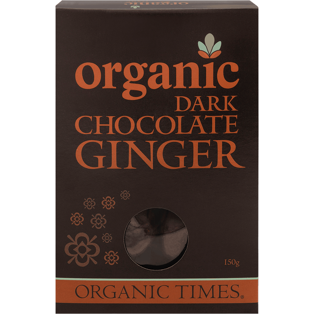 Organic Times Dark Chocolate Ginger 150g