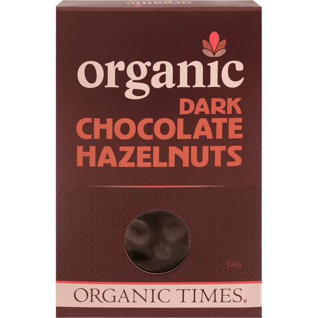 Organic Times Dark Chocolate Hazelnuts 150g