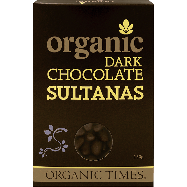 Organic Times Dark Chocolate Sultanas 150g