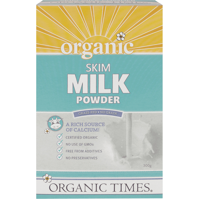 Organic Times Certified Organic Skim Milk Powder 300g