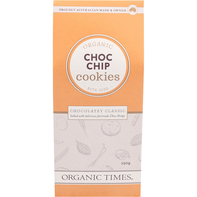 Organic Times Choc Chip Cookies 150g