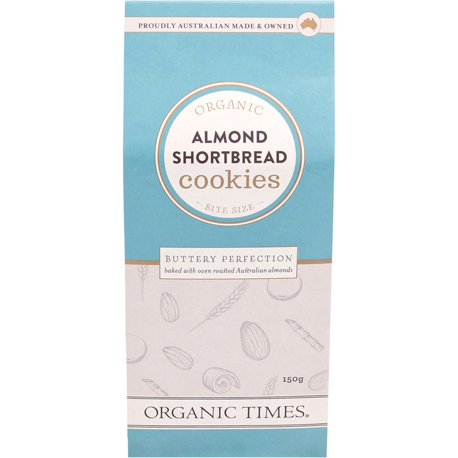 Organic Times Almond Shortbread Cookies 150g