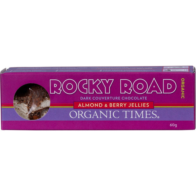 Organic Times - Rocky Road Dark Chocolate - 60g