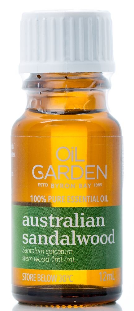 OIL GARDEN SANDALWOOD (AUST) PURE ESSENTIAL OIL 12ML