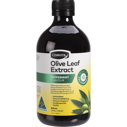 COMVITA Olive Leaf Extract Peppermint 500ml | Health Supplement