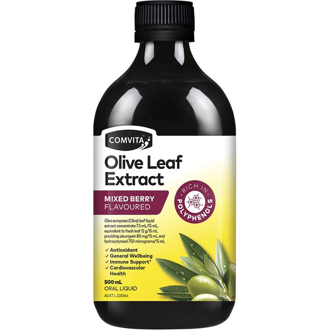 COMVITA Olive Leaf Extract Mixed Berry 1L | Personal Care Product