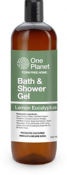 ONE PLANET BATH & SHOWER GEL LEMON EUCALYPTUS 500ML