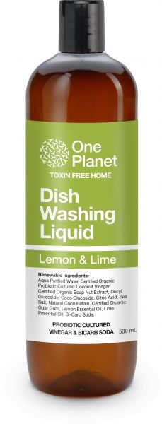ONE PLANET DISH WASHING LIQUID LEMON & LIME 500ML