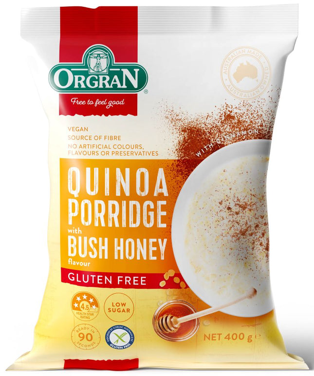 ORGRAN QUINOA PORRIDGE HONEY G/F 400G