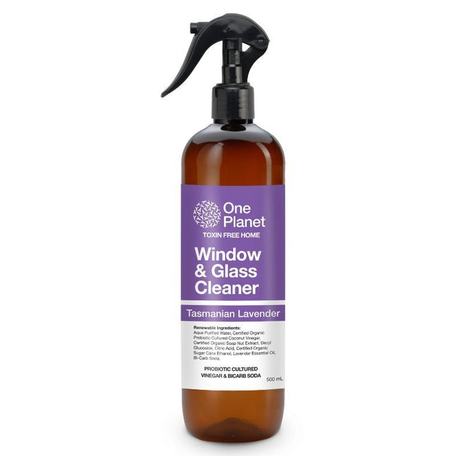 ONE PLANET WINDOW & GLASS SPRAY TASMANIAN LAVENDER 500ML