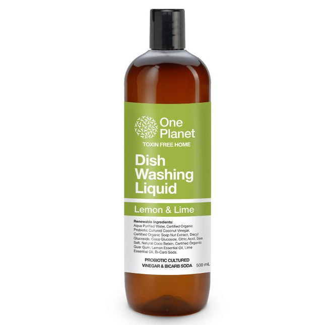 ONE PLANET DISHWASHING LIQUID GEL LEMON & LIME 500ML