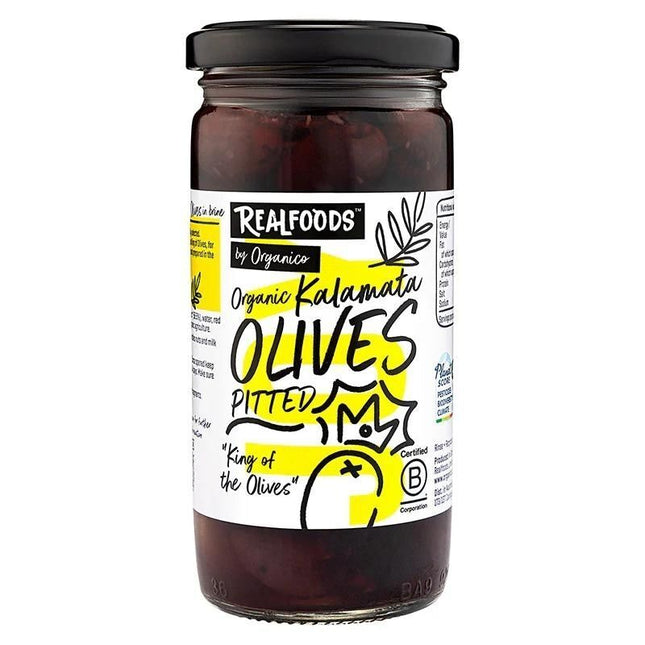 REALFOODS BY ORGANICO KALAMATA OLIVES PITTED IN BRINE 230G