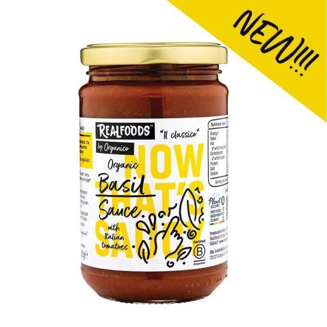 REALFOODS BY ORGANICO TOMATO AND BASIL SAUCE 300G