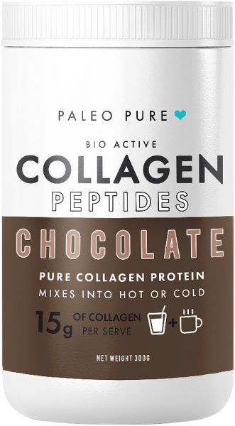 PALEO PURE BIO ACTIVE COLLAGEN PEPTIDES CHOCOLATE PROTEIN MIX 300G