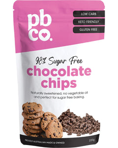 PBCO Dark Chocolate Chips No Added Sugar 220g | Snack Chips