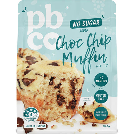 PBco - Choc Chip Muffin Mix No Sugar Added