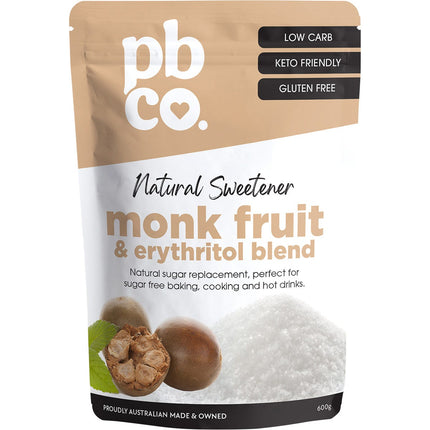 PBco - Monk Fruit & Erythritol Blend Natural Sweetener - 600g