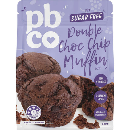 PBco - Double Choc Chip Muffin Mix 94% Sugar Free