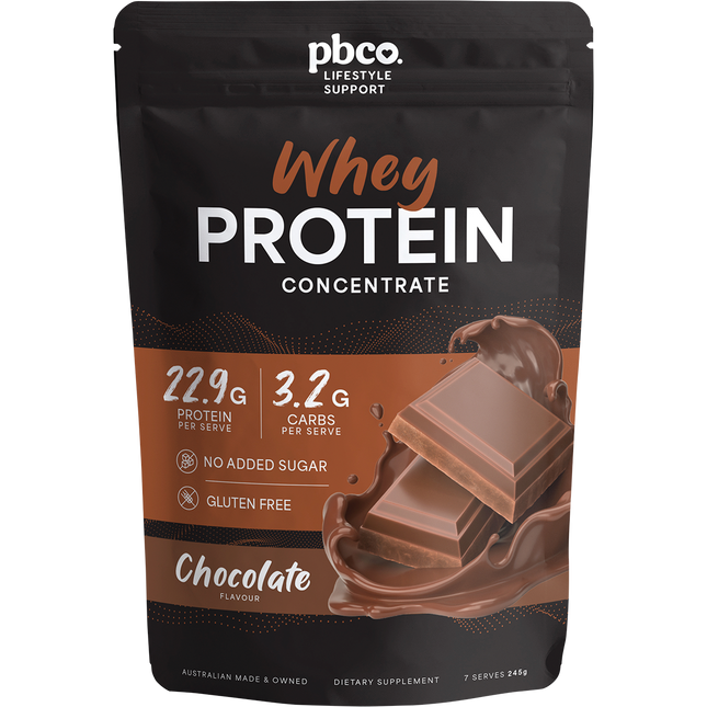 PBco Whey Protein Concentrate Chocolate 245g