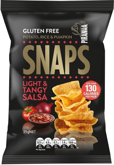 PIRANHA SNAPS LIGHT & TANGY SALSA G/F 24X25G