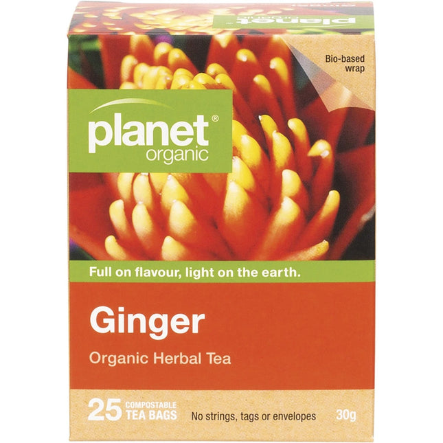 Planet Organic - Ginger Herbal Tea Bags - 25pk