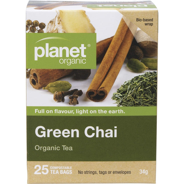 Planet Organic - Green Chai Herbal Tea Bags - 25pk