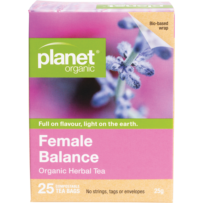 Planet Organic Female Balance Herbal Tea Bags 25pk
