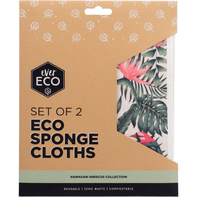 Ever Eco - Eco Sponge Cloths Hawaiian Hibiscus Collection