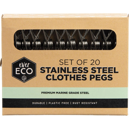 Ever Eco - Stainless Steel Clothes Pegs Premium Marine Grade