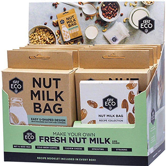 Ever Eco - Nut Milk Bag Counter Display with Recipe Booklets