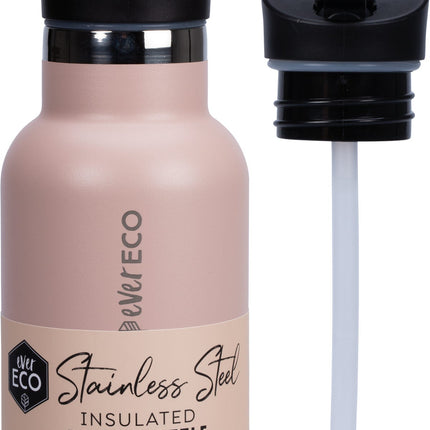 Ever Eco - Insulated Stainless Steel Bottle Rose Sip Lid - 350ml