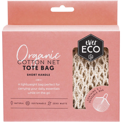 EVER ECO Tote Bag Handle Organic Cotton Net | Reusable Bag