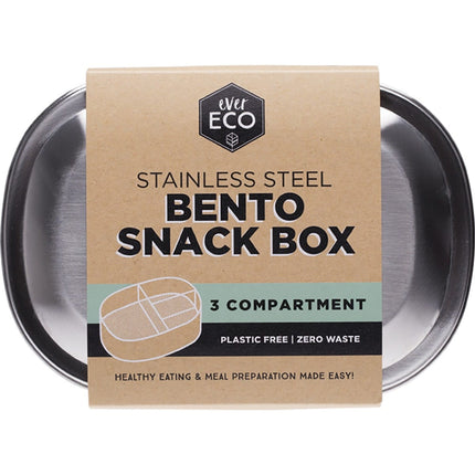 Ever Eco - Stainless Steel Bento Snack Box 3 Compartments