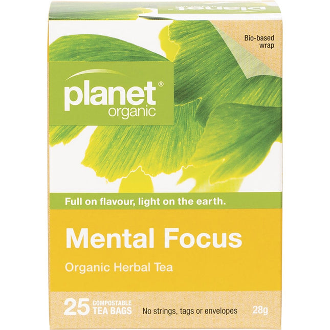 Planet Organic - Mental Focus Herbal Tea Bags - 25pk