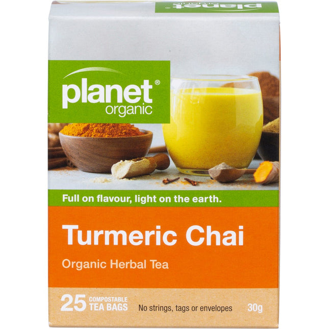 Planet Organic - Turmeric Chai Herbal Tea Bags - 25pk