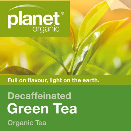 PLANET ORGANIC TEA GREEN DECAFFEINATED X 25 TEA BAGS