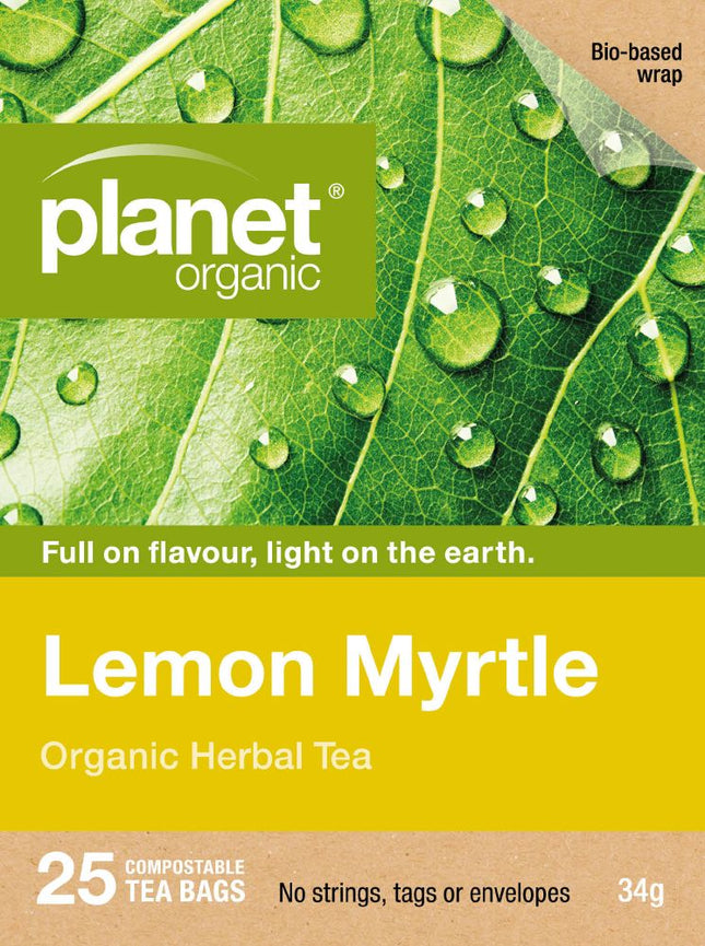 PLANET ORGANIC TEA LEMON MYRTLE X 25 TEA BAGS