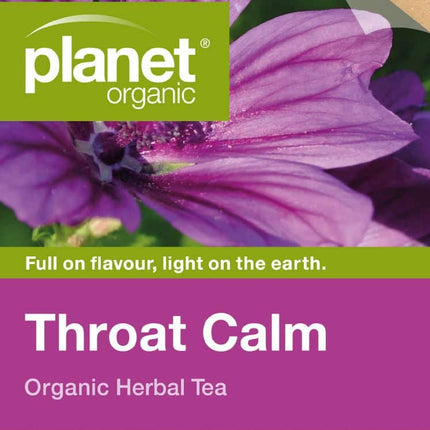 PLANET ORGANIC TEA THROAT CALM X 25 TEA BAGS