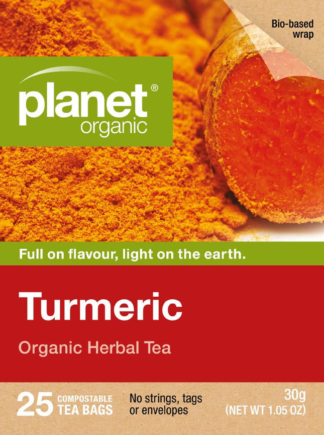PLANET ORGANIC TEA TURMERIC X 25 TEA BAGS