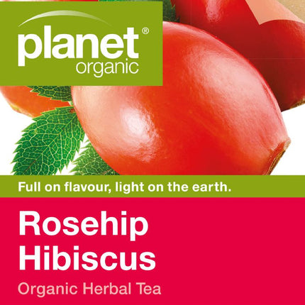 PLANET ORGANIC TEA ROSEHIP HIBISCUS X 25 TEA BAGS