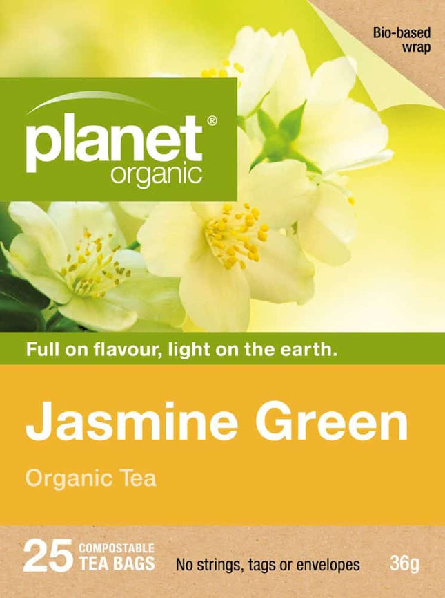 PLANET ORGANIC TEA JASMINE GREEN X 25 TEA BAGS