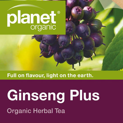 PLANET ORGANIC TEA GINSENG PLUS X 25 TEA BAGS