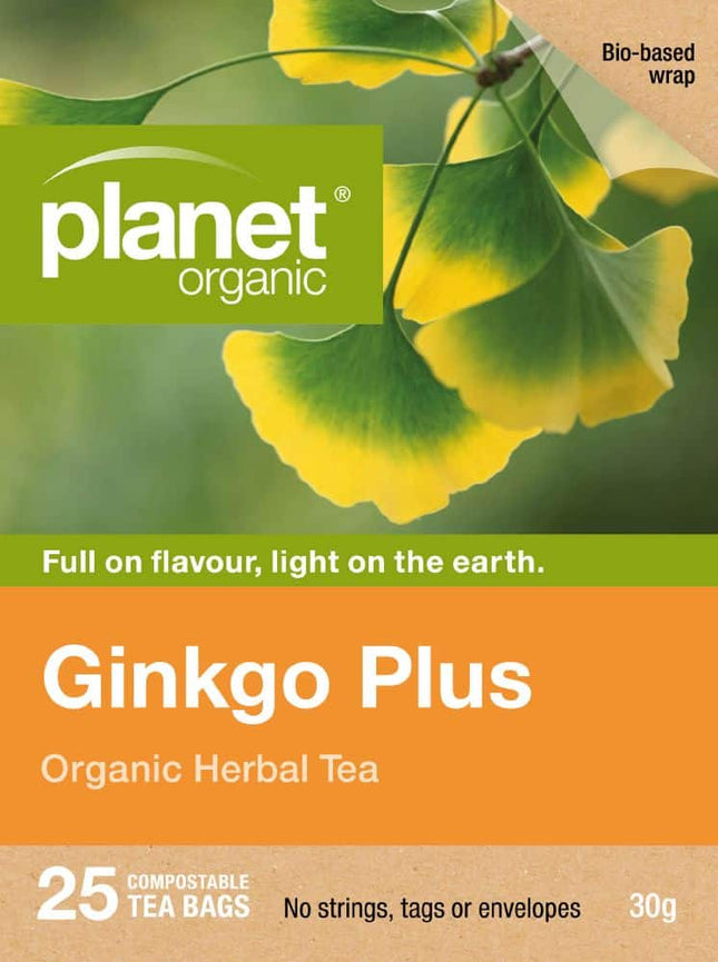 PLANET ORGANIC TEA GINKGO PLUS X 25 TEA BAGS